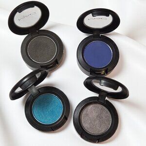 MAC Cosmetics Eyeshadow Bundle Lot X 4 Cool Heat Print Pearled Earth Zinc Blue